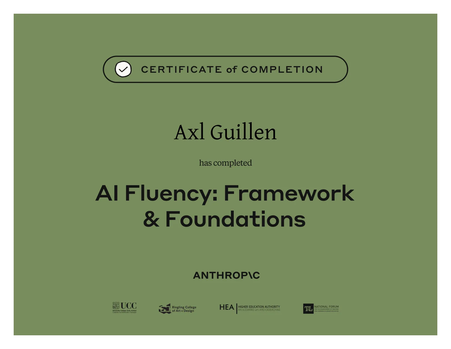Certificado de AI Fluency: Framework & Foundations